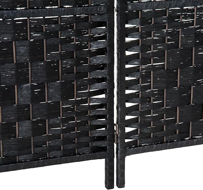 HOMCOM Room Divider, 6 Panel Folding Privacy Screen, 6FT Tall Portable Wicker - Image 8