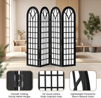 ALeesing Folding Room Divider Privacy Screen Freestanding 4-Panel Shoji Style - Image 3
