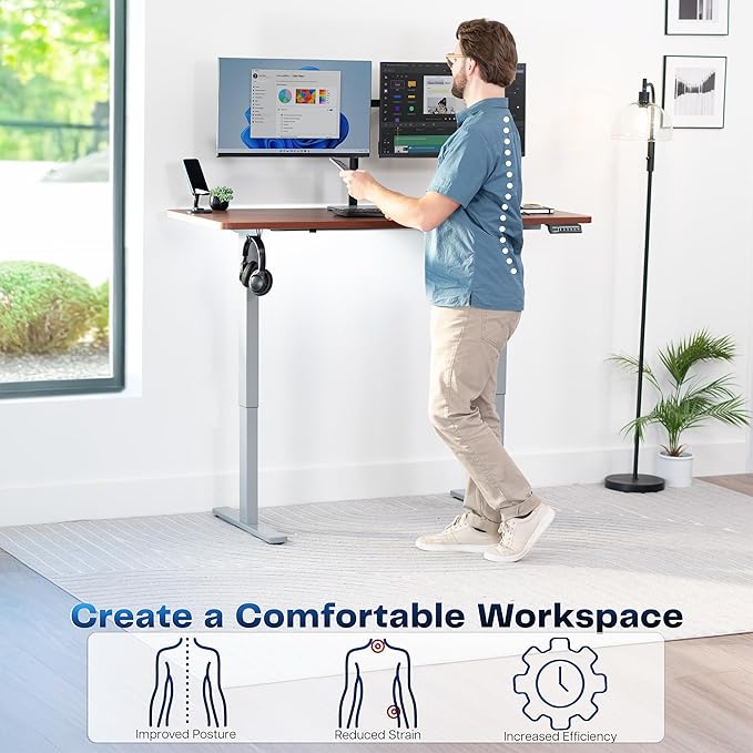 VIVO Electric 60 x 24 in Standing Desk, Memory Height Adjustment, 1B Series - Image 4