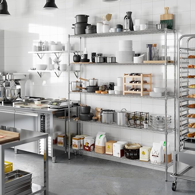 Regal Altair 14" Deep x 72" Wide x 86" Height Wire Shelving Kit | 5-Tier | NSF - Image 7