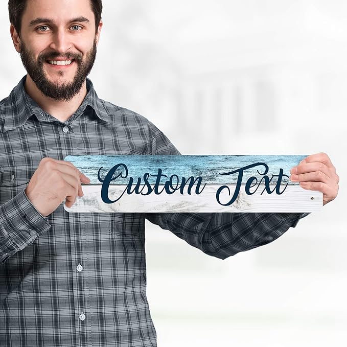 Custom Sign, Custom Street Sign, 11 Font Colors, 13 Font Styles, 4 Hole Options - Image 2