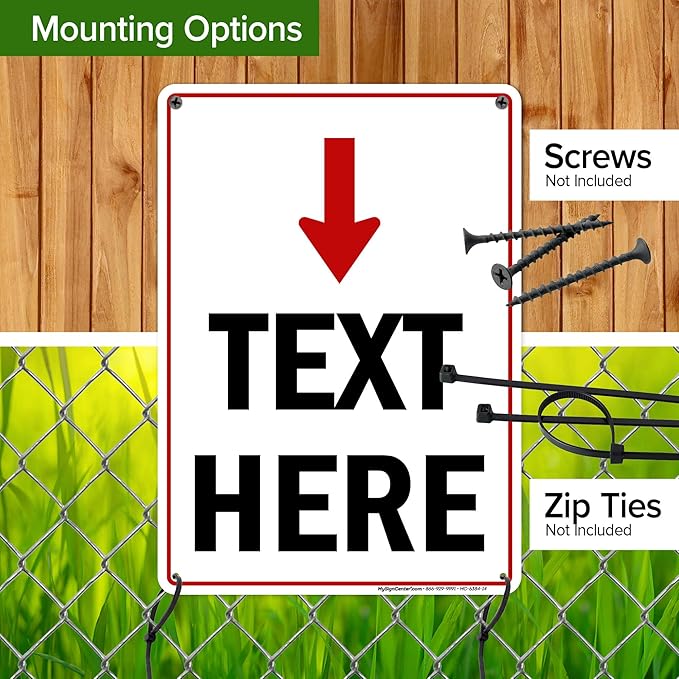 Custom Arrow, Custom Directional Sign, Arrow Down Sign, 10x14 Inches, Rust Free - Image 5