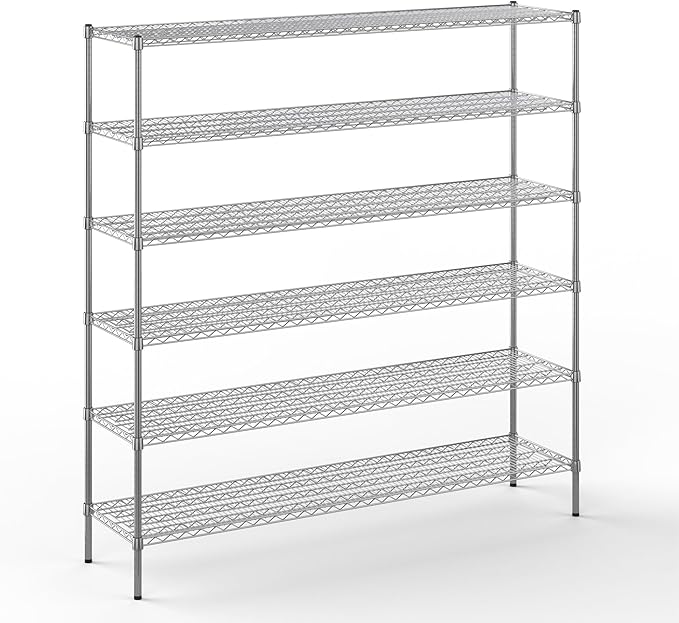 Regal Altair 18" Deep x 72" Wide x 74" Height Wire Shelving Kit | 6-Tier | NSF by Regal+Altair