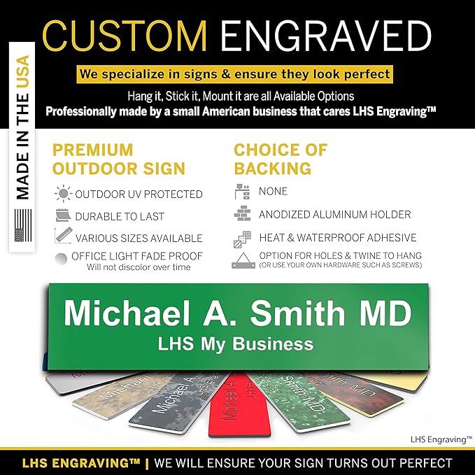 Custom Name Plate with Choice of Mounting - Image 2
