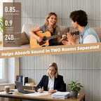 TO-TH Wood-Look Acoustic Panel, 4 Pack 47.2” x 23.6” Soundproof Wall Panels - Image 4