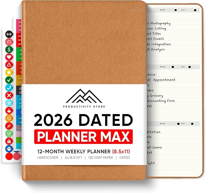 Dated, 2026 Planner, 8.5" x 11" by PRODUCTIVITYSTORE