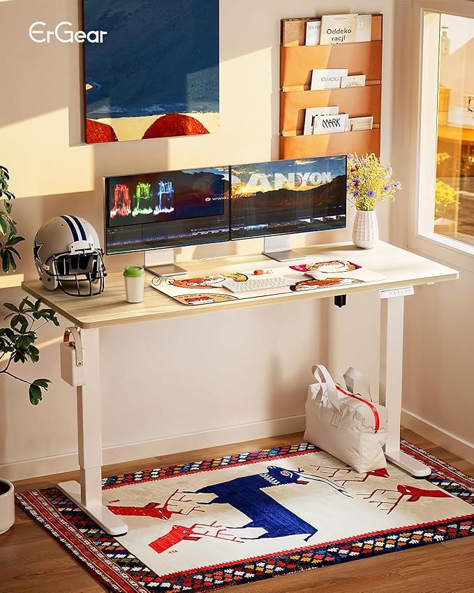 Ergear ErGear Height Adjustable Electric Standing Desk, 55 x 28 Inches Sit - Image 2