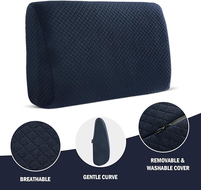 HOMBYS Lumbar Support Pillow for Recliner Chair, Memory Foam Back Support - Image 7