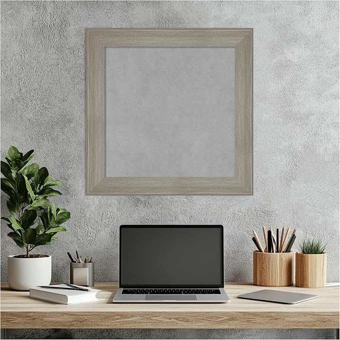 Amanti Art Grey Framed Magnetic Board 20x20 Small Vision Board - Image 6