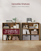 VASAGLE Set of 2 Bookshelves, 31.5 Inches Wide, 3-Tier Open Bookcases - Image 5