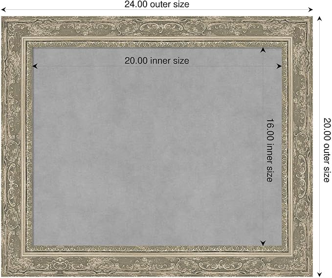 Amanti Art Silver Framed Magnetic Board 20x24 Small Vision Board - Image 2