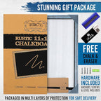 HBCY Creations 11" x 17" Rustic Blue Solid Wood Frame Wall Chalkboard, Magnetic - Image 7