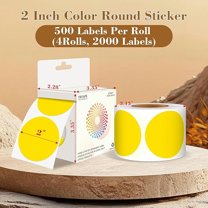 2 Inch Color Coding Round Labels - Image 2