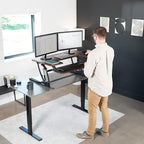 VIVO 42 inch Height Adjustable Stand Up Desk Converter, V Series, Quick Sit to - Image 3