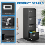BYNSOE 4 Drawer File Cabinet - Image 10