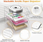 YKLSLH Simple 4 Tier Paper Organizer Letter Tray - Image 2