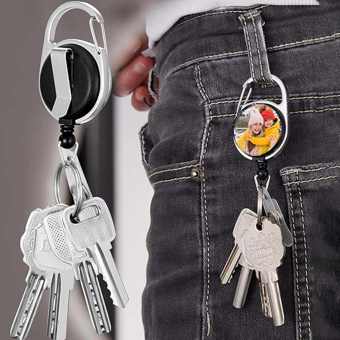 Personalized Retractable ID Badge Holder Clip, Customized Badge Reel - Image 6
