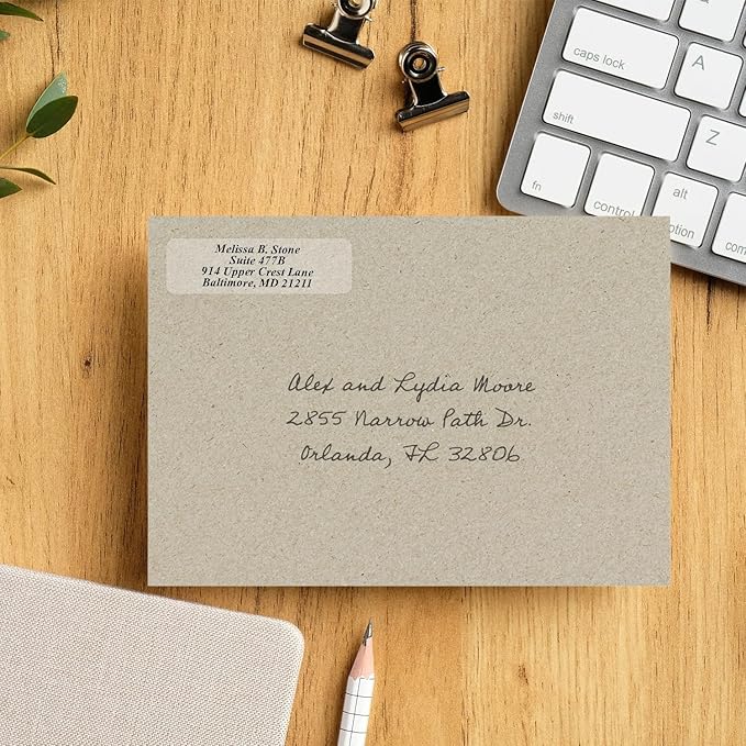 Clear Personalized Return Address Labels Without Dispenser - Image 4