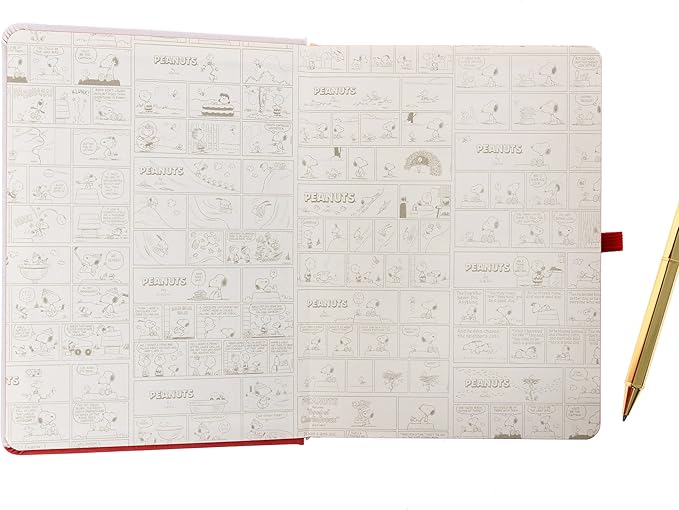 Graphique Snoopy Lined Journal Plus Pen Luxe Collection, Hardcover Diary - Image 5
