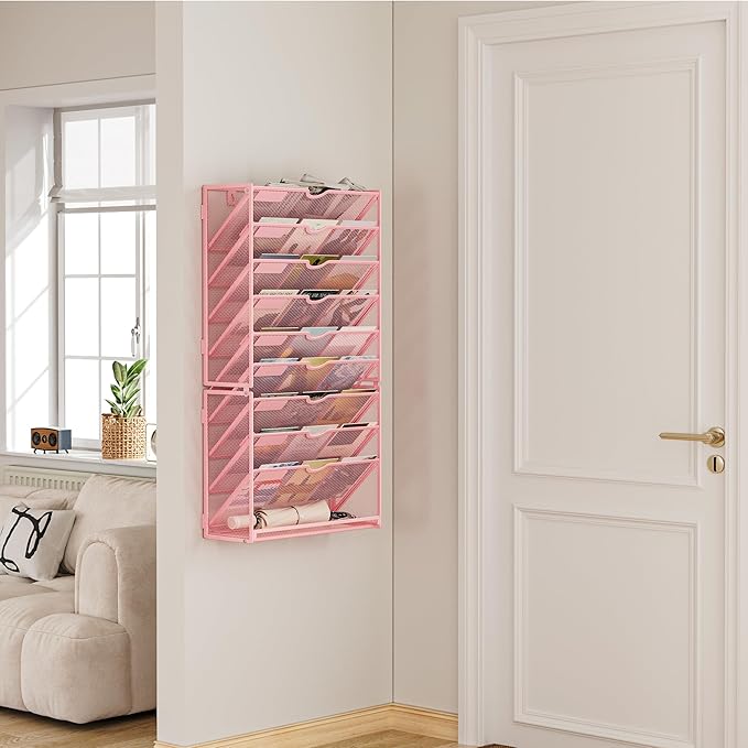 Lavatino 10-Tier Hanging Wall File Folders Organizer - Image 8