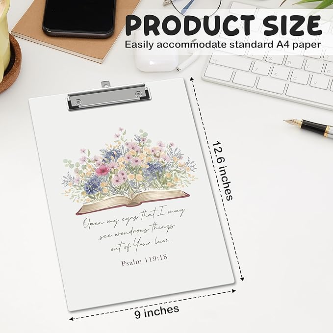 APIILVPQ Wild Flower Clipboard, Bible Verse Clipboards - Image 2