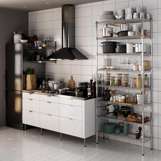 Regal Altair 14" Deep x 36" Wide x 86" Height Wire Shelving Kit | 8-Tier |NSF - Image 6