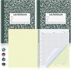 Affrolling 2 Pack Carbonless Lab Notebook Carbon Copy 8.5'' x 11'' 50 Set of by Affrolling