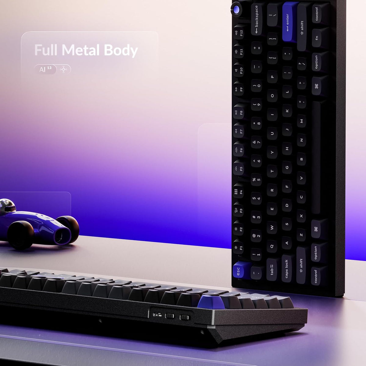 Keychron Q6 HE 8K Full-Size Wired Hall Effect Keyboard, Aluminum Black