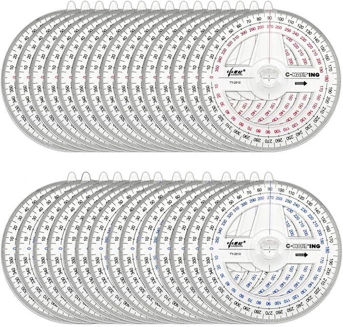 360° Protractor Pack of 30 Protactors Plastic Protractor Math Protractors Clear - Image 2
