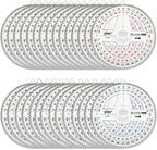 360° Protractor Pack of 30 Protactors Plastic Protractor Math Protractors Clear - Image 2