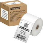 4" x 6" Thermal Labels | 6 Rolls | 2850 Labels | fits Zebra, Offnova Thermal by EcothermProducts