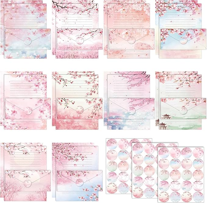 TaoBary 160 Pcs Stationery Paper Set 50 Double Sided Stationery Papers by TaoBary