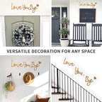 Wall Decor Gold Love You Bye Sign Hallway Entryway Door Wall Art Boho Decor - Image 6