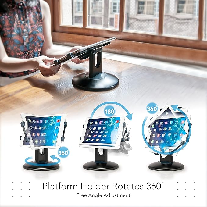 EHO iPad Stand, 360° Rotating Commercial Tablet Stand, Retail Kiosk, Microsoft - Image 3