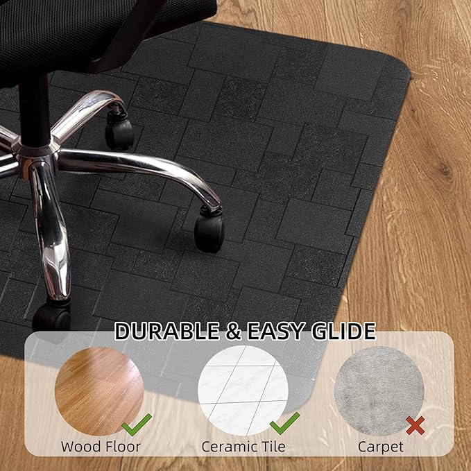 Office Chair Mat for Hard Floor, 48x36 inches Computer Chair Mat - Image 5