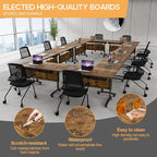 Folding Conference Table 4ft 5ft, Foldable Office Meeting Desk - Image 4
