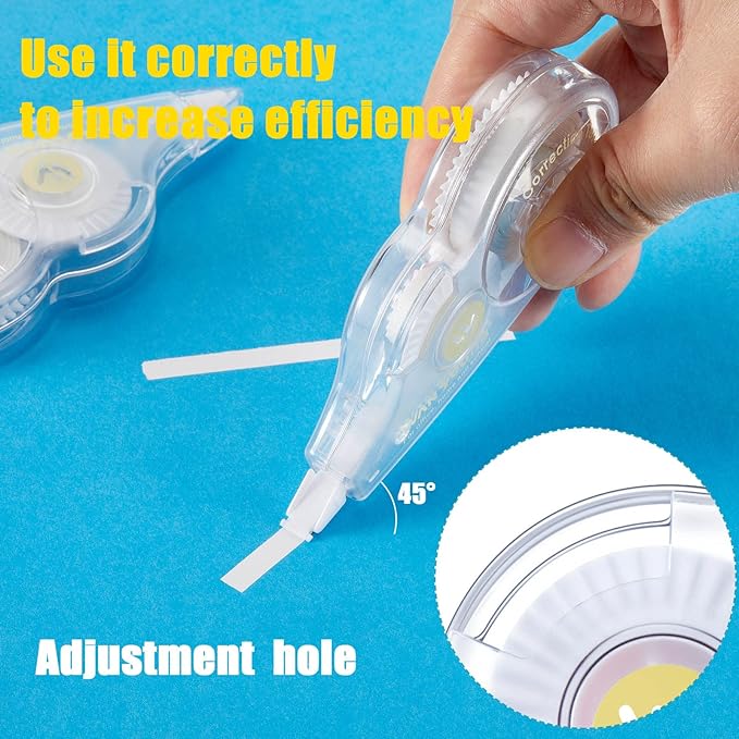 Lewtemi 60 Pcs White Correction Tape Bulk, 39.4 ft Wrong out Tear Resistant - Image 3