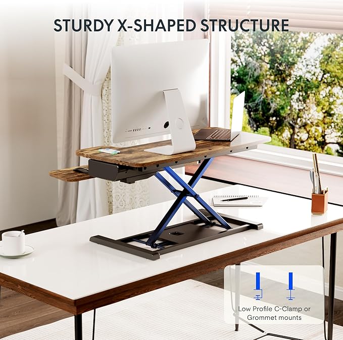 FLEXISPOT 35" Electric Standing Desk Converter, Height Adjustable Motorized - Image 5