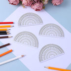 100 Pcs 4 Inch Clear Plastic Protractor Bulk Math Protractors Set 180 Degrees - Image 6