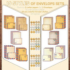 TaoBary 160 Pcs Stationery Paper Set 50 Double Sided Stationery Papers - Image 5