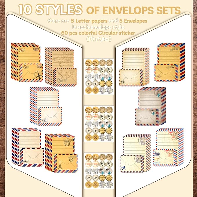 TaoBary 160 Pcs Stationery Paper Set 50 Double Sided Stationery Papers - Image 5