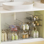 Vtopmart 3 Pack Clear Stackable Storage Drawers, Plastic Drawers - Image 9