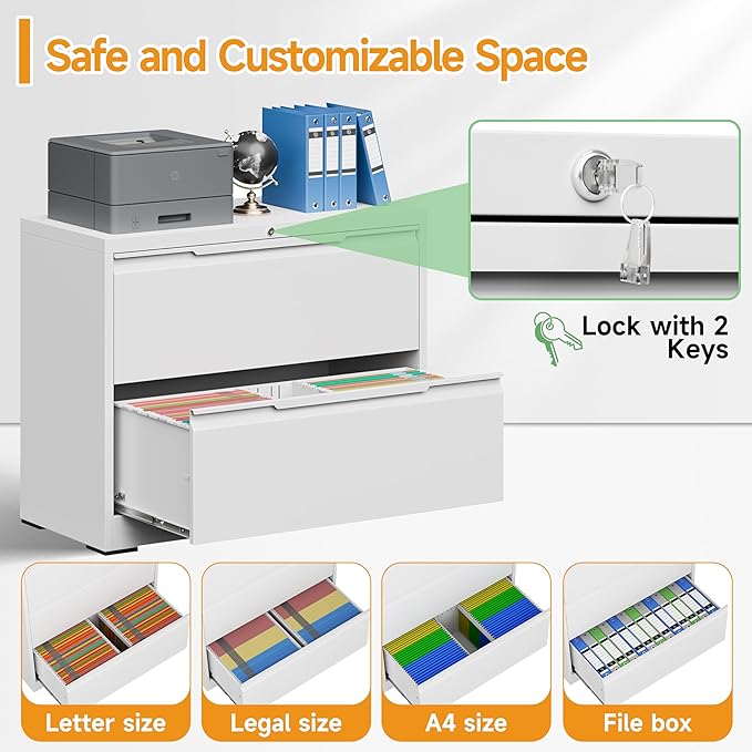 LONGLINK 2 Drawer Lateral File Cabinets - Image 6