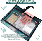 Pendancy Mesh Zipper Pouch A3 Size, Large Double Pocket Lightweight Nylon - Image 4