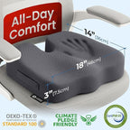 5 STARS UNITED Seat Cushion for Tailbone Pain Relief – Memory Foam Cushion for - Image 2