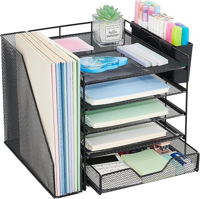 Gugsey Desk Organizer, 5-Tier Paper Letter Tray Organizer by Illuminatinglifewiththewarmthandloveoflight