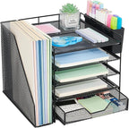 Gugsey Desk Organizer, 5-Tier Paper Letter Tray Organizer by Illuminatinglifewiththewarmthandloveoflight