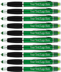 Personalized Pens with Gel Highlighter and Stylus -200 Pack Bulk-Free Imprint -
