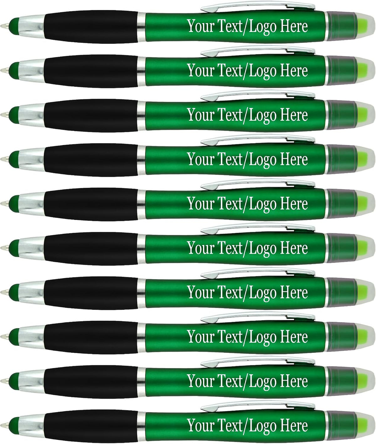 Personalized Pens with Gel Highlighter and Stylus -200 Pack Bulk-Free Imprint -