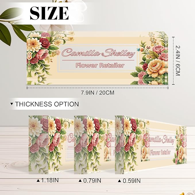 Personalized Name Plate for Desk, Custom Acrylic Desk Name Sign, Office - Image 3